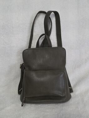 Joy Susan Julia Mini Backpack Purse Dark Olive Green Colored Vegan Leather
